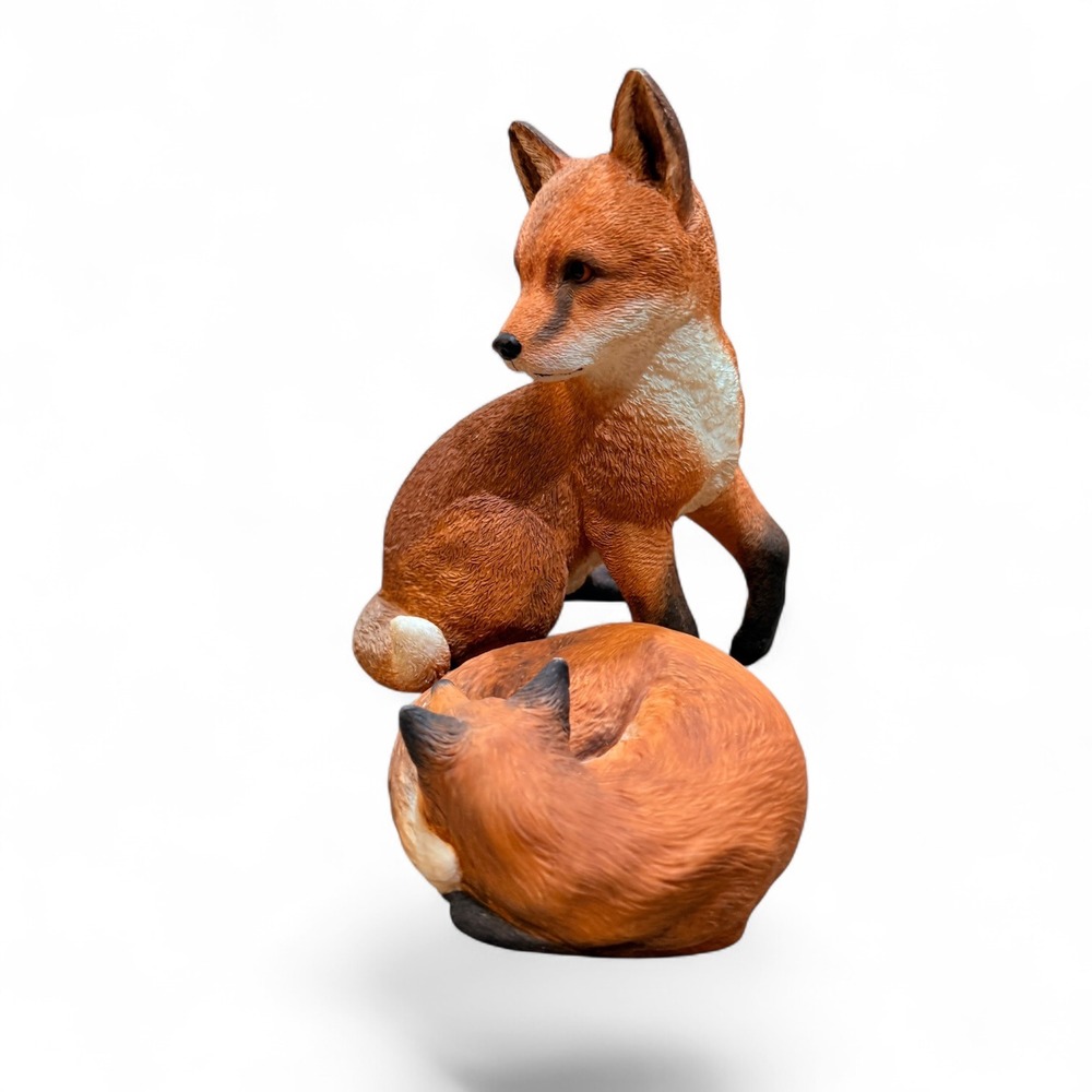 Aynsley & Country Artists Red Fox Figurines‎ Set Vintage Porcelain Resin Decor - Picture 2 of 16